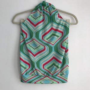 70s Style Graphic Halter Top
